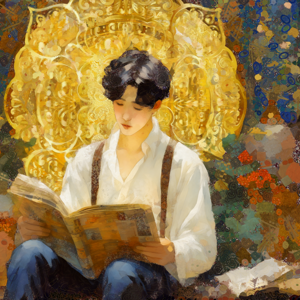 The Quiet Rebellion - Book Lover Boy Reading by Sandy Richter