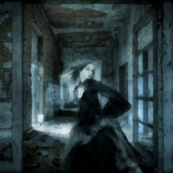 Ghost Girl Running in Horror Gothic Fantasy Painting