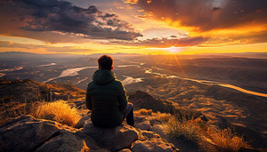 Solitude at Sunset - A Breathtaking Landscape