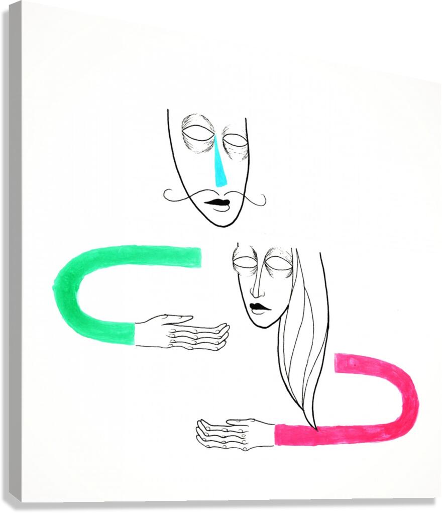 Connection - White version Canvas Print
