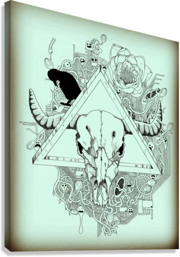 Infested skull  Canvas Print