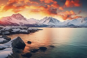 irene yakynuka Majestic landscape with sunset ove