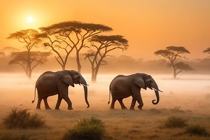  African elephants