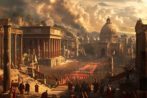 Close-up of a pretty red-haired girl with freckles evocative an