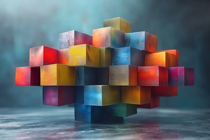 yakynuka minimalist Digital generated image of mu