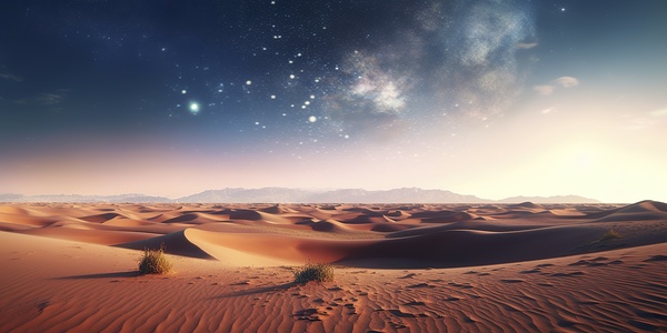 irene yakynuka desert landscape of dunes with sta Print