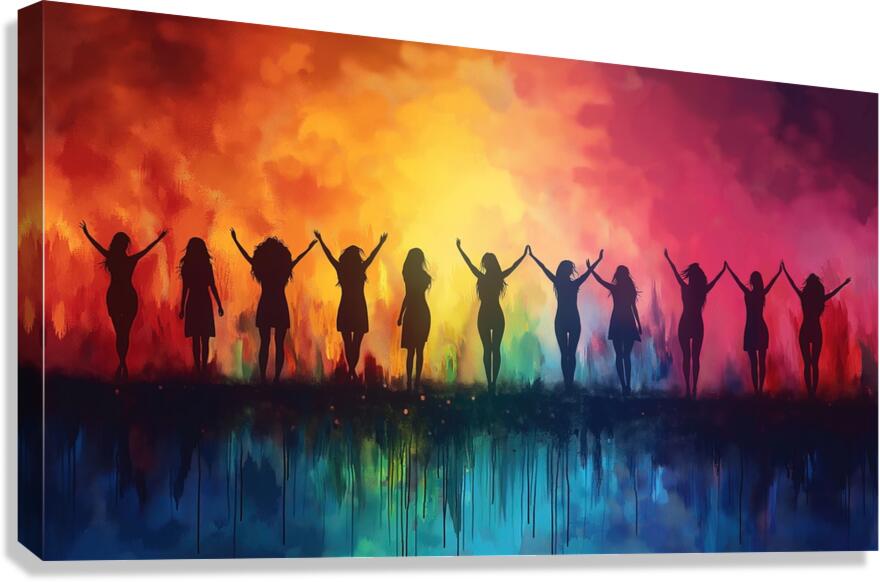 Close-up of a pretty red-haired girl with freckles evocative an Canvas Print