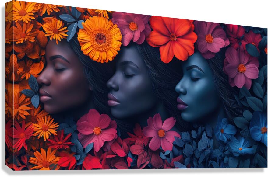 Close-up of a pretty red-haired girl with freckles evocative an Canvas Print