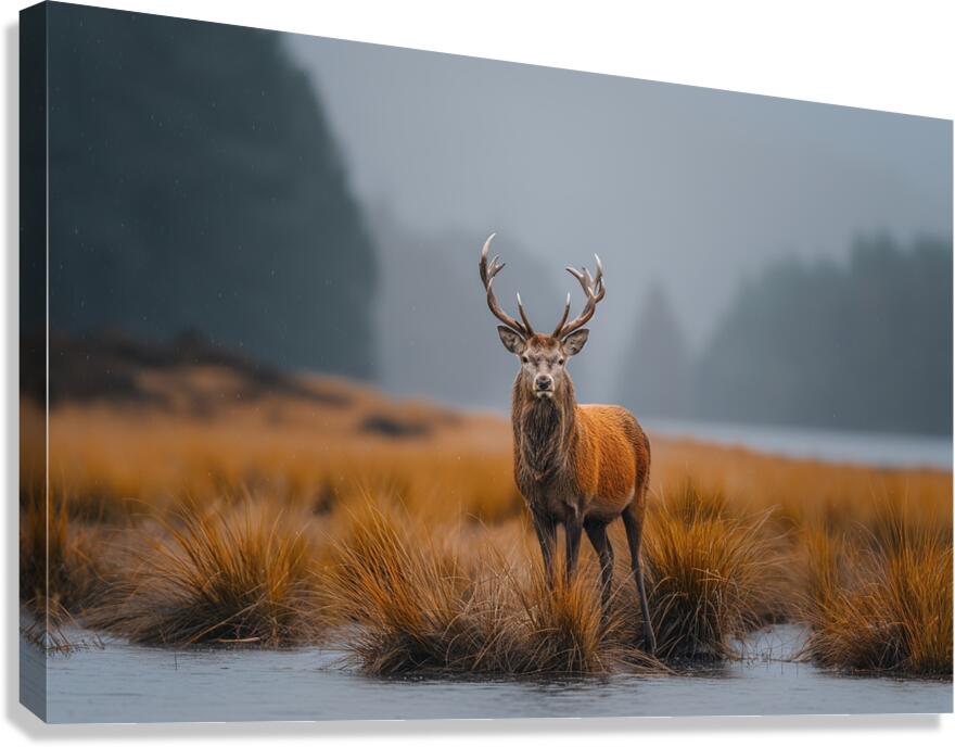 yakynuka Red deer are the iconic wildlife of the Canvas Print