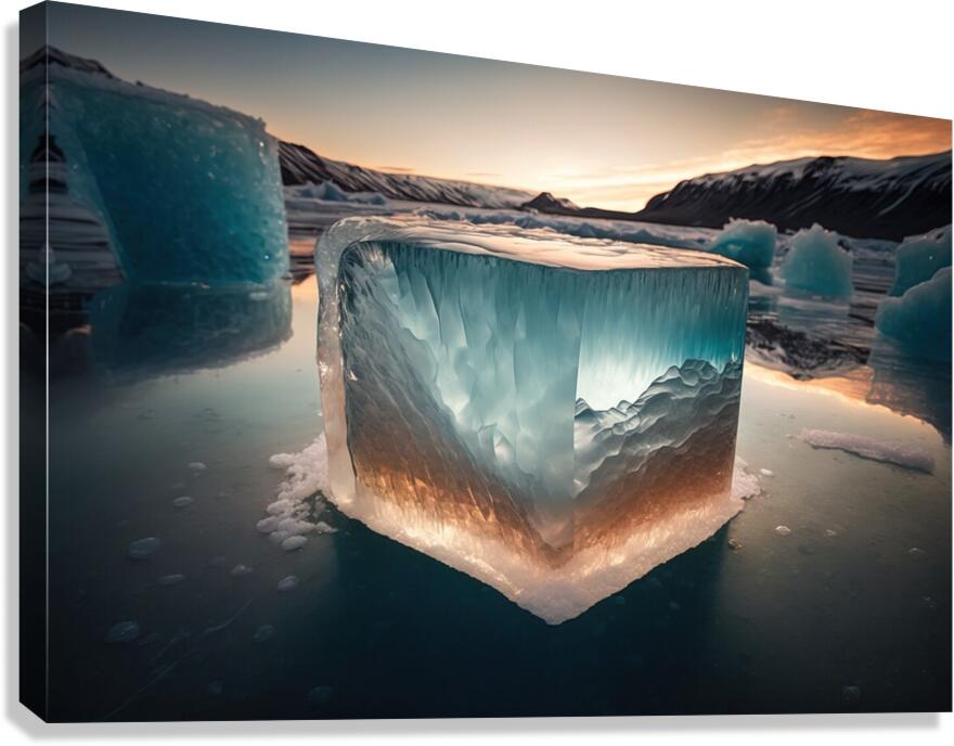 In the arctic there are mineral materials to be exploited unkno Canvas Print