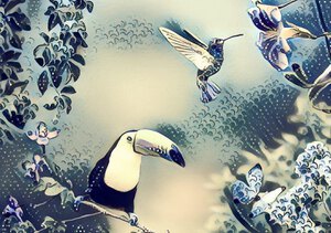 bird hummingbird flower garden summer tropics 2