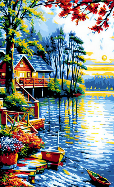 painting in expressionism style  4 in collection Print