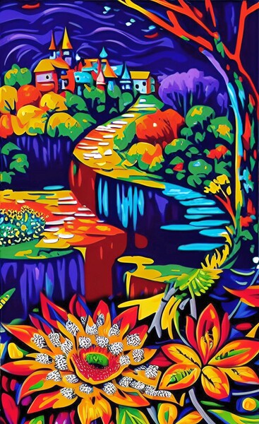 painting in expressionism style  1 in collection Print