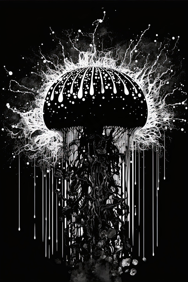 Nuclear Fish by Navi Heart Wall Art