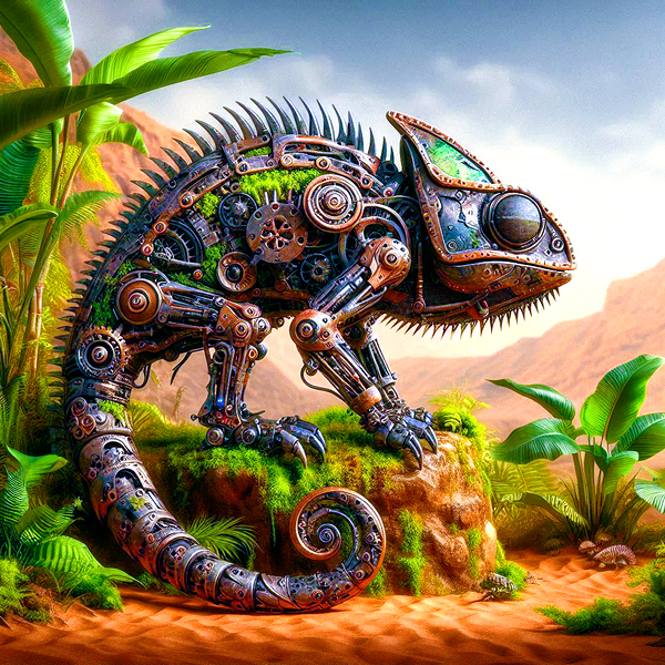 Clockwork Chameleon by MB Cre@tive