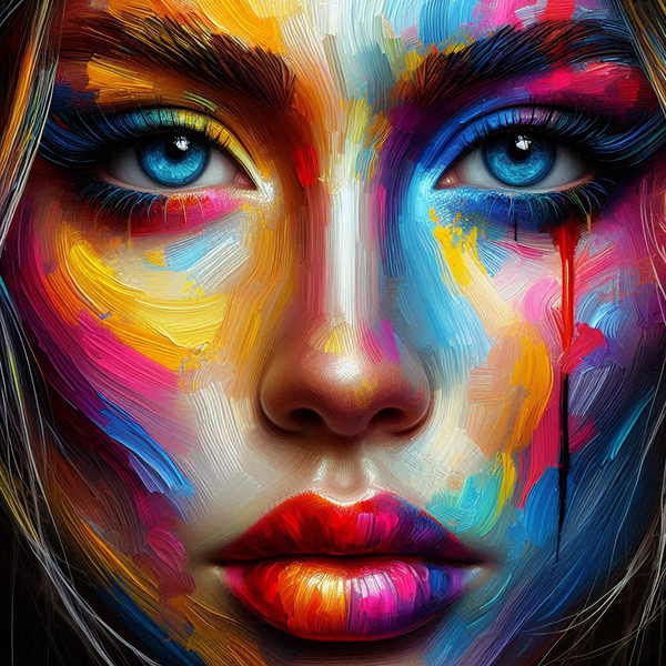 Rainbow Face by MB Cre@tive