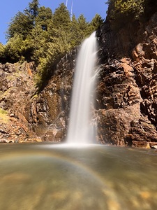 Forest Waterfall Rainbow Photo Print