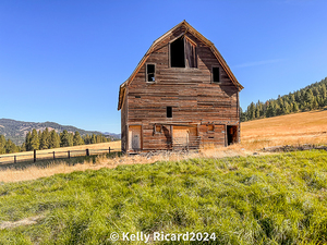 Old Wooden Barn Field Photograph