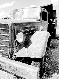 Rusty Truck Black And White