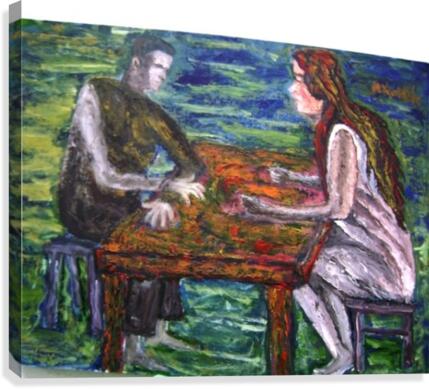 conversiation Canvas Print