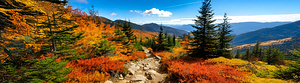 A Rocky Hiking Mountain Trail