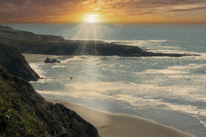 Isolation Beach At Sunset