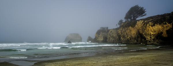 Cliff House In Fog P Print