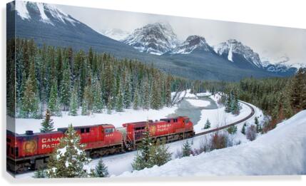 Mountain Train Canvas Print