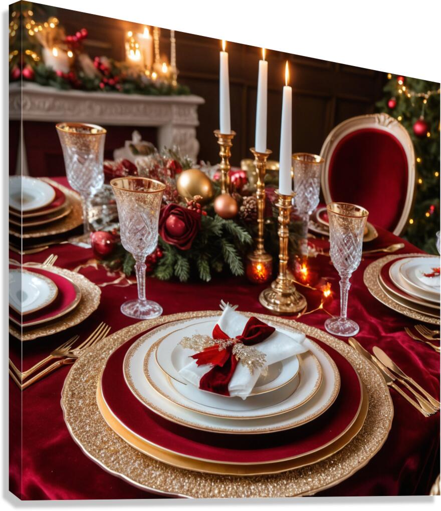 Festive Table Setting  Canvas Print