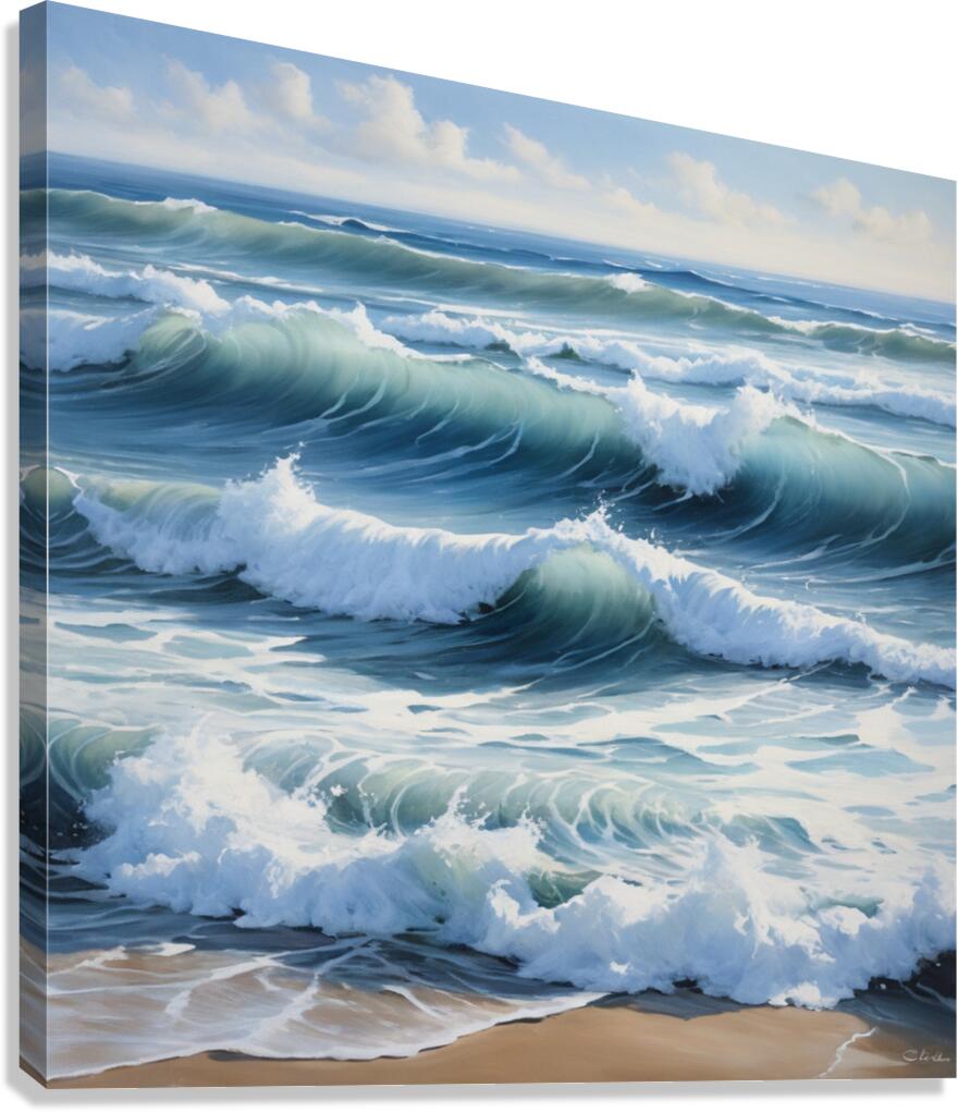  Ethereal Waves Description Canvas Print
