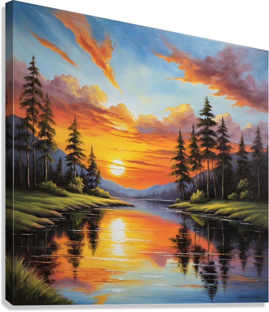  Sunset Reflections  Canvas Print