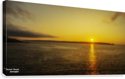 Sunset Over Bell island Canvas Print