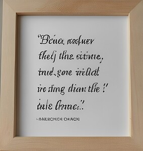 Motivational Handwritten Calligraphy Quote for Your Office or Home