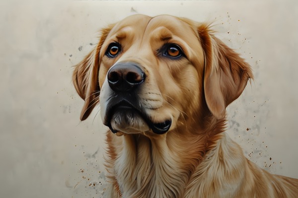 Golden Labrador Watercolor Art – Perfect Gift for Dog Lovers and Pet Owners Print