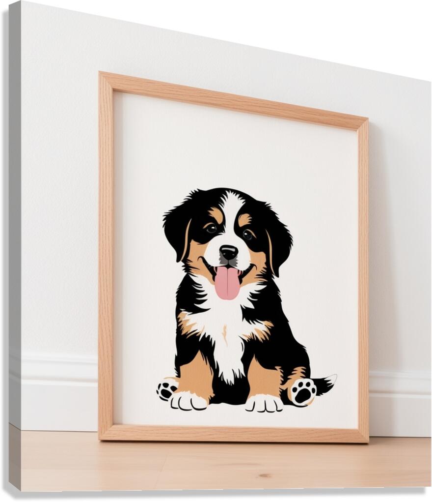 Heartwarming Paws: Modern Pet Art for Your Space Canvas Print
