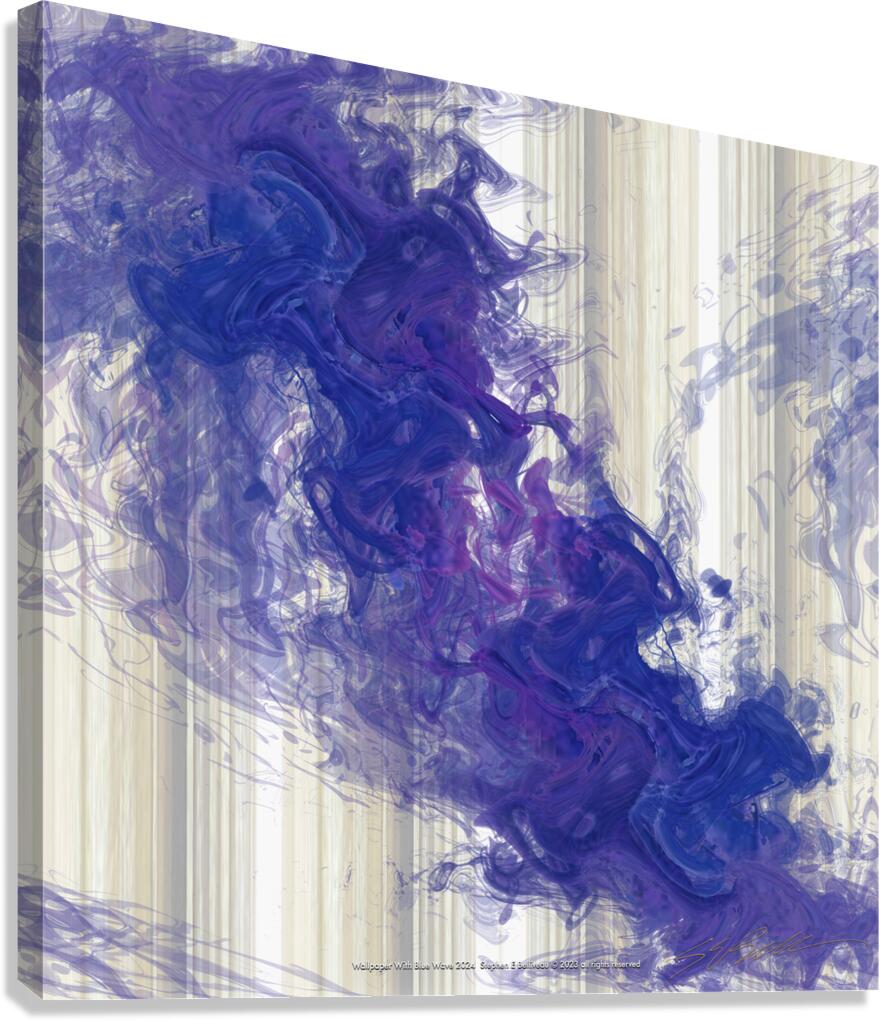 WALLPAPER WITH BLUE WAVE  Canvas Print