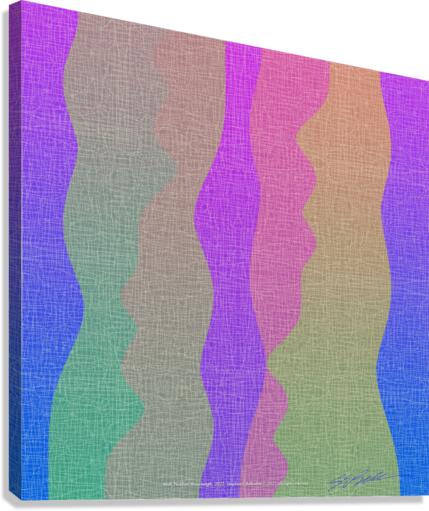 MULTI OMBRE WAVELENGTH Canvas Print