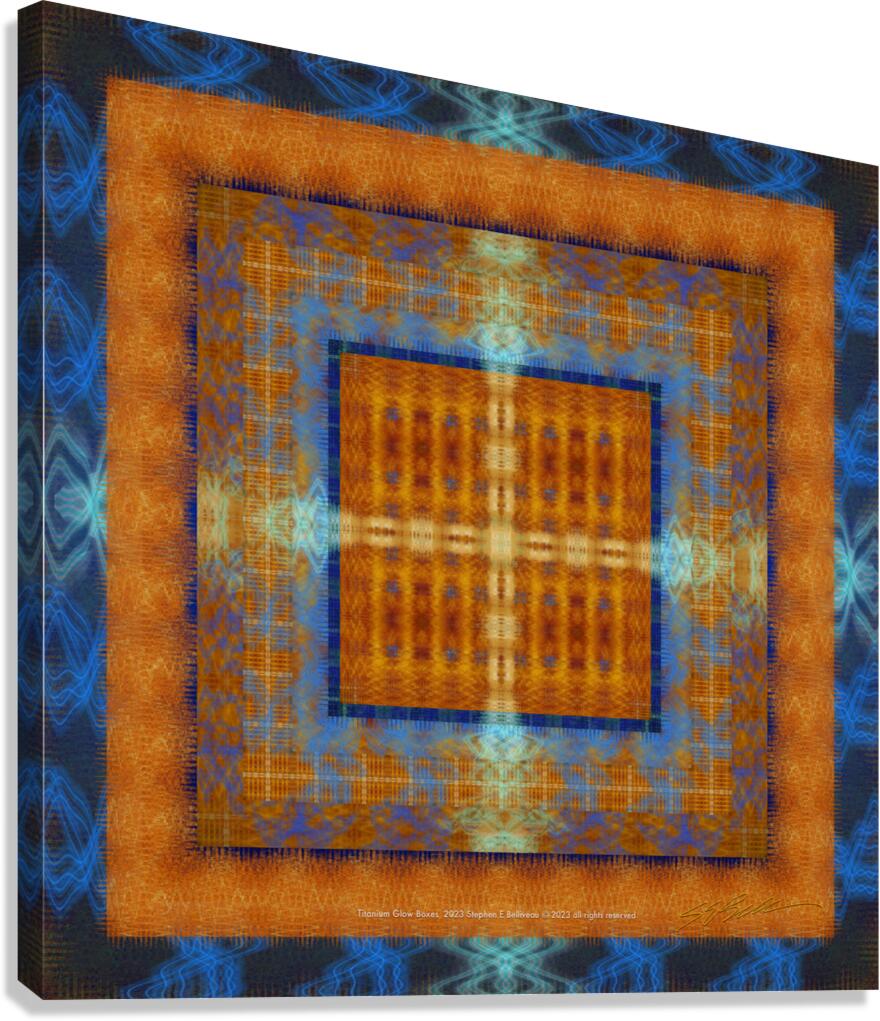 TITANIUM GLOW BOXES  Canvas Print