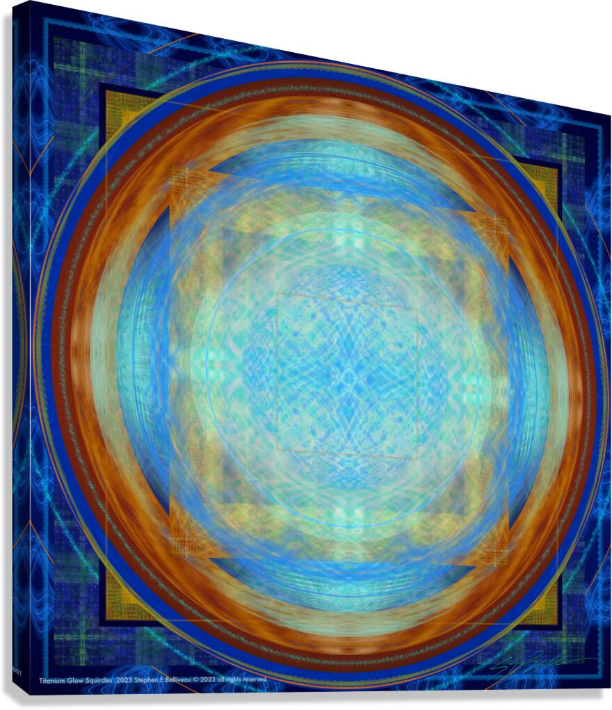 TITANIUM GLOW SQUIRCLES  Canvas Print