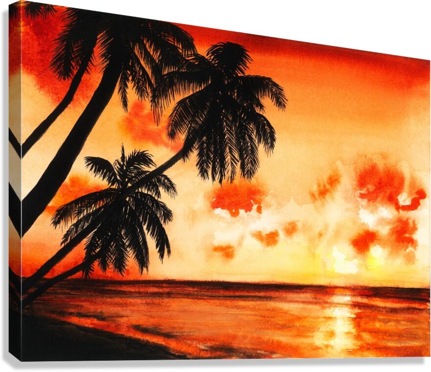 Ocean sunset Canvas Print