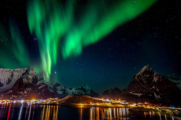 Northern Lights over Reine 2  Print