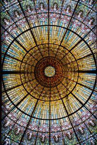 Barcelona glass window stained glass