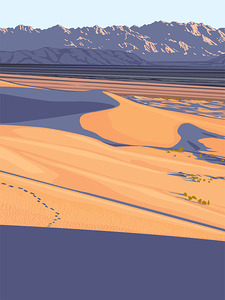 mojave california travel poster