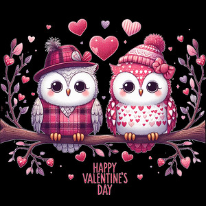 owl bird love happy valentine day