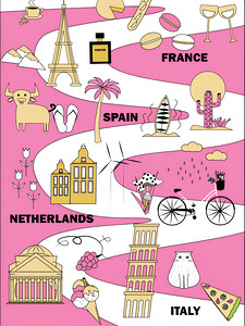 roadmap trip europe italy spain