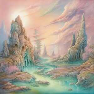 sci fi fantasy pastel dreamy