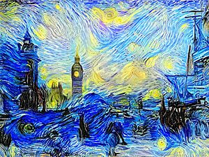 starry night london parody van gogh