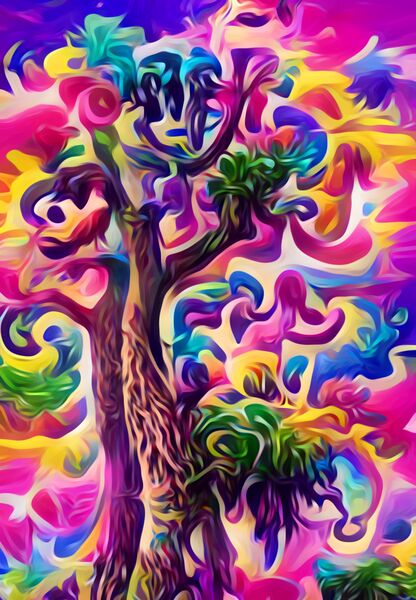 abstract digital art psychedelic Print