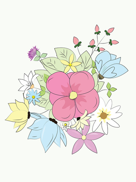 flower pattern design spring Print
