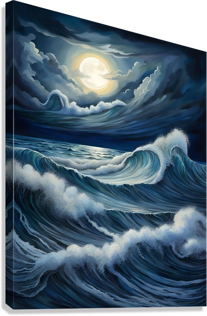 waves storm sea Canvas Print